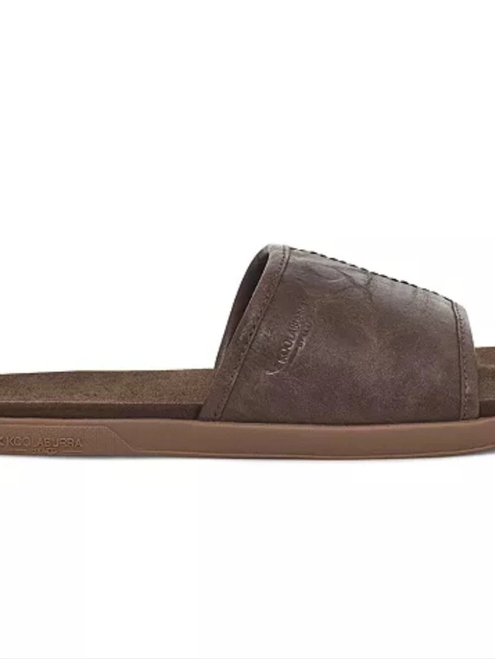 Koolaburra Brown Suede Slide Sandals for Men TREEVE